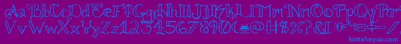 knuckle tatz fontvir us Font – Blue Fonts on Purple Background