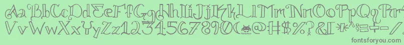 knuckle tatz fontvir us Font – Gray Fonts on Green Background