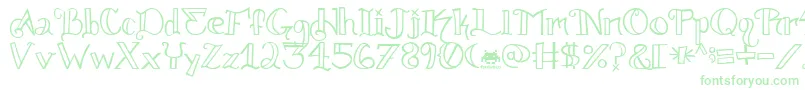 knuckle tatz fontvir us Font – Green Fonts on White Background