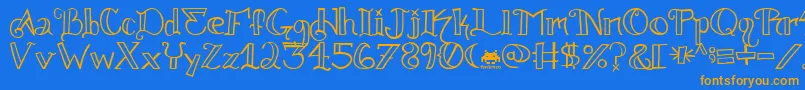 knuckle tatz fontvir us Font – Orange Fonts on Blue Background