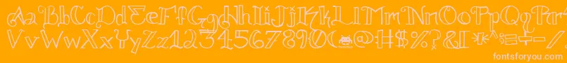 knuckle tatz fontvir us Font – Pink Fonts on Orange Background