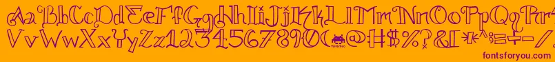 knuckle tatz fontvir us Font – Purple Fonts on Orange Background