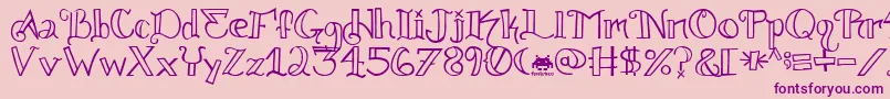 knuckle tatz fontvir us Font – Purple Fonts on Pink Background