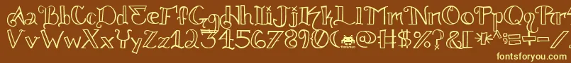 knuckle tatz fontvir us Font – Yellow Fonts on Brown Background