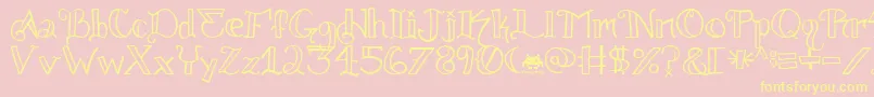 knuckle tatz fontvir us Font – Yellow Fonts on Pink Background