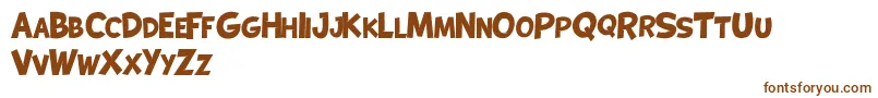 Шрифт KOALA NAMU DEMO – коричневые шрифты на белом фоне