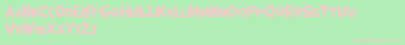 KOALA NAMU DEMO Font – Pink Fonts on Green Background