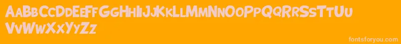 KOALA NAMU DEMO Font – Pink Fonts on Orange Background