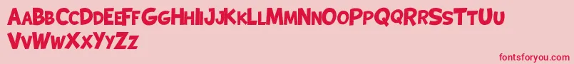 KOALA NAMU DEMO Font – Red Fonts on Pink Background