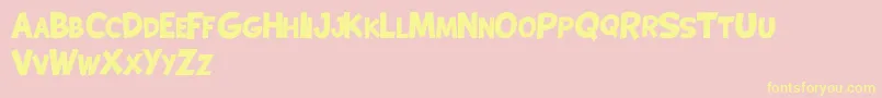 KOALA NAMU DEMO Font – Yellow Fonts on Pink Background