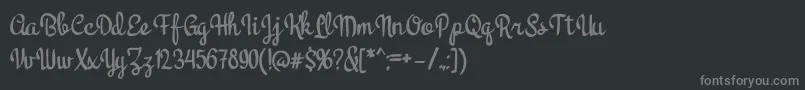 Шрифт KOALA Script – серые шрифты на чёрном фоне