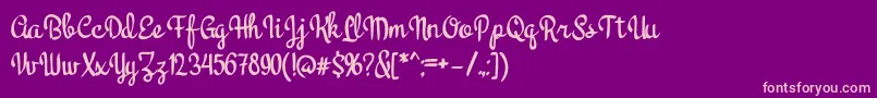 fuente KOALA Script – Fuentes Rosadas Sobre Fondo Morado