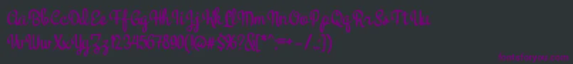 フォントKOALA Script – 黒い背景に紫のフォント