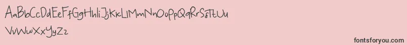 Fonte KoalaKumal Handwriting – fontes pretas em um fundo rosa