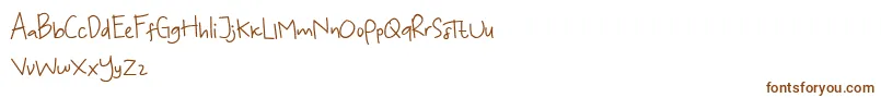 KoalaKumal Handwriting Font – Brown Fonts on White Background