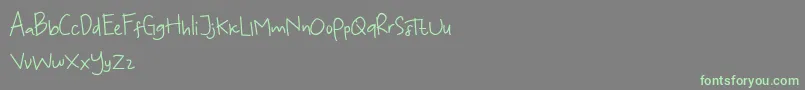 KoalaKumal Handwriting Font – Green Fonts on Gray Background