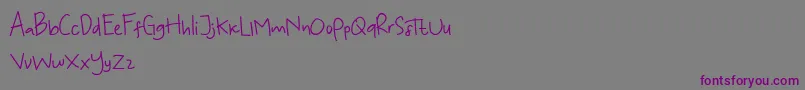 KoalaKumal Handwriting Font – Purple Fonts on Gray Background