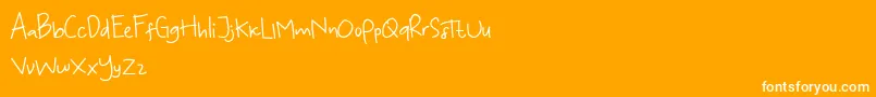 KoalaKumal Handwriting Font – White Fonts on Orange Background