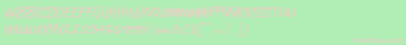 kobar Font – Pink Fonts on Green Background