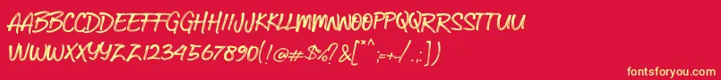 kobar Font – Yellow Fonts on Red Background