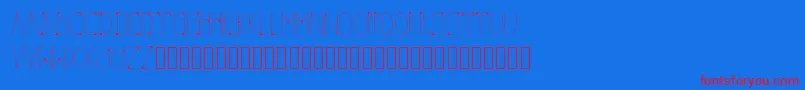 KODA-fontti – punaiset fontit sinisellä taustalla