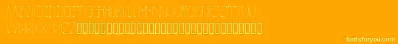 KODA Font – Yellow Fonts on Orange Background
