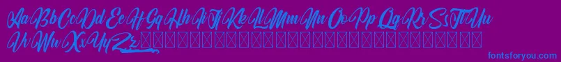 KodinahDiary Font – Blue Fonts on Purple Background
