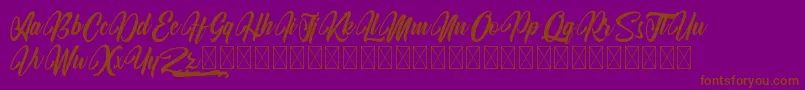 Шрифт KodinahDiary – коричневые шрифты на фиолетовом фоне
