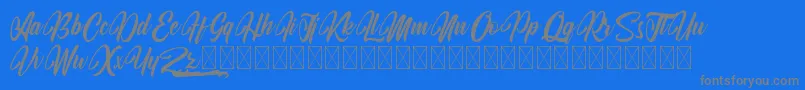 KodinahDiary Font – Gray Fonts on Blue Background