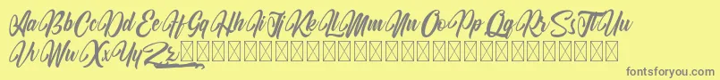 KodinahDiary Font – Gray Fonts on Yellow Background