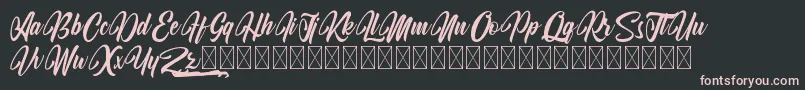 KodinahDiary Font – Pink Fonts on Black Background
