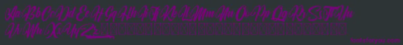 KodinahDiary-fontti – violetit fontit mustalla taustalla