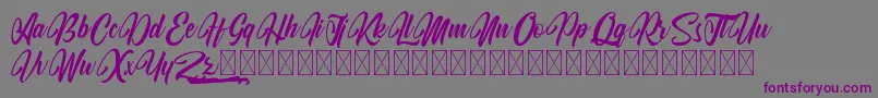 KodinahDiary-fontti – violetit fontit harmaalla taustalla