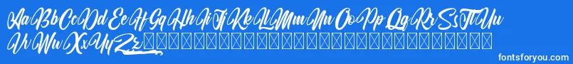 KodinahDiary Font – White Fonts on Blue Background