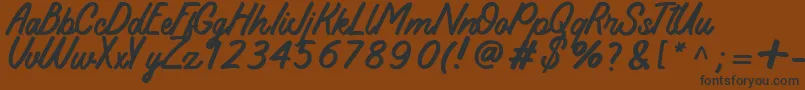 Koeltoerals Font – Black Fonts on Brown Background