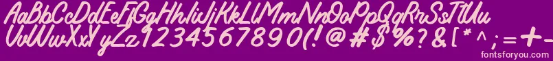 Koeltoerals Font – Pink Fonts on Purple Background