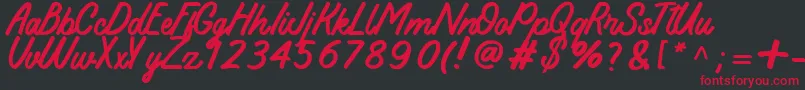 Koeltoerals Font – Red Fonts on Black Background