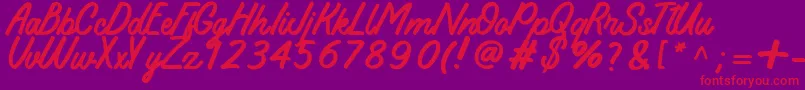 Koeltoerals Font – Red Fonts on Purple Background