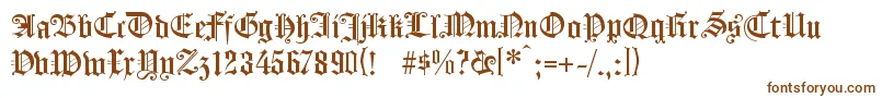 KOENG   -fontti – ruskeat fontit valkoisella taustalla