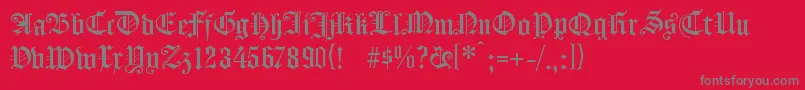 KOENG    Font – Gray Fonts on Red Background