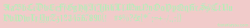 KOENG    Font – Green Fonts on Pink Background