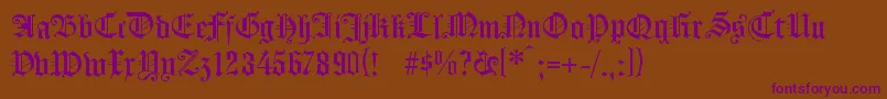 KOENG    Font – Purple Fonts on Brown Background