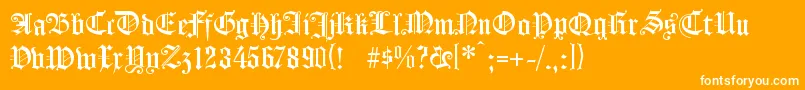 KOENG    Font – White Fonts on Orange Background