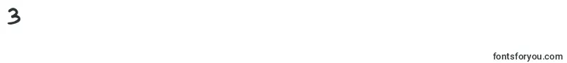 koly Handwriting Font – Fonts for Digit 3