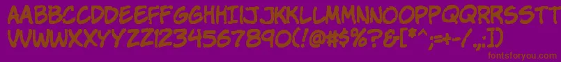 KOMIKAP  Font – Brown Fonts on Purple Background