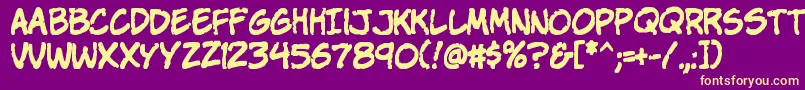 KOMIKAP  Font – Yellow Fonts on Purple Background