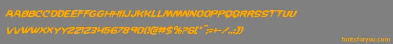 Wickermansuperital-Schriftart – Orangefarbene Schriften auf grauem Hintergrund