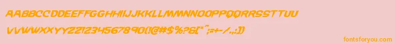 Wickermansuperital Font – Orange Fonts on Pink Background