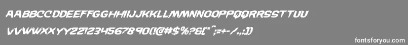 フォントWickermansuperital – 灰色の背景に白い文字