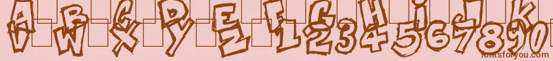 Шрифт Komikoz – коричневые шрифты на розовом фоне